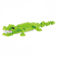 Set cuburi Lego model mini crocodil, 92 piese, verde foto