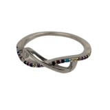 Inel argint 925, infinit mare cu zirconiu colorat m 51