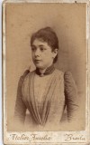 FOTOGRAFIE VECHE PORTRET FEMEIE BRAILA CDV FOTO ATELIER AURELIA