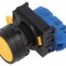 Comutator 22mm Poz.i 1 NO galben acţionat prin apăsare