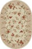 Covor Oval Model Lotos 551-100, Marime 60 x 110 cm, Bej, Crem, Inaltime Fir 8 mm, Antialergic, Polipropilena, Living, Dormitor, Sufragerie, Birou