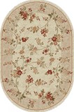 Cumpara ieftin Covor Oval Model Lotos 551-100, Marime 60 x 110 cm, Bej, Crem, Inaltime Fir 8 mm, Antialergic, Polipropilena, Living, Dormitor, Sufragerie, Birou