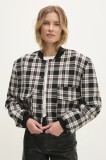 Answear Lab geaca femei, culoarea negru, de tranzitie, oversize