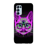 Husa compatibila cu Oppo A72 model Tripping cat, Silicon, TPU, Viceversa, Transparent, Carcasa