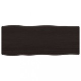 Cumpara ieftin Blat masa, 100x40x4 cm, gri, lemn stejar tratat contur organic