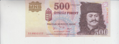M1 - Bancnota foarte veche - Ungaria - 500 forint - 2003 foto