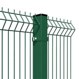 Stalp Verde Plastifiat Pentru Gard 2x60x40mm - 1.75m, Cu Gauri Si Capac