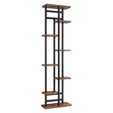 Cumpara ieftin Suport flori negru lemn rustic Ledor 36x23x120 cm