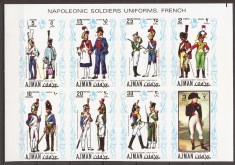 AJMAN 1971 UNIFORME MILITARE (serie nedantelata) MNH foto
