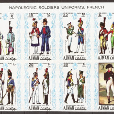 AJMAN 1971 UNIFORME MILITARE (serie nedantelata) MNH