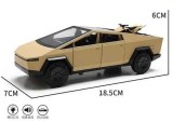Macheta metal Replica Tesla Cybertruck XLG 1:24 aurie- cu ATV, Statia de Incarcare, Sunete si Lumini