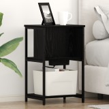 vidaXL Dulap de noapte Stejar negru 38 x 31 x 61 cm Lemn compozit