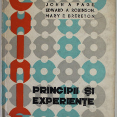 CHIMIE , PRINCIPII SI EXPERIENTE de JOHN A . PAGE ...MARY E . BRERETON , 1973