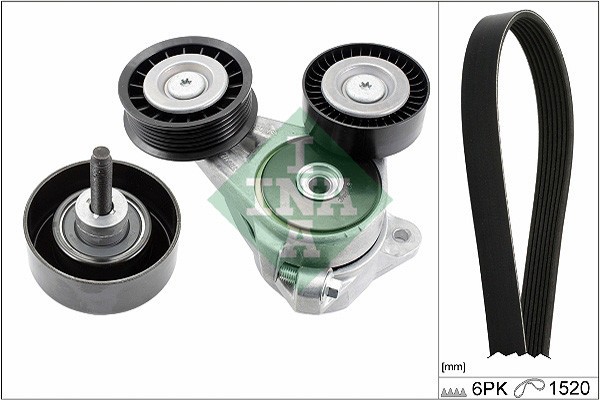 INA 529 0376 10 Set curea transmisie cu caneluri