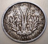 7.489 FRENCH WEST AFRICA DE VEST COLONIE FRANCEZA 2 FRANCS FRANCI 1948, Aluminiu