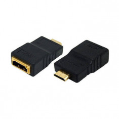 Adaptor Logilink tip HDMI mama - Mini HDMI tata negru foto