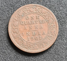 India One quarter anna 1901 foto