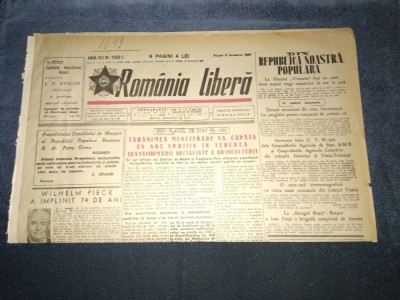 ZIARUL ROMANIA LIBERA 6 IANUARIE 1950 foto