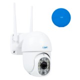 Pachet Camera supraveghere video wireless PNI IP440 WiFi PTZ, 4MP, zoom digital + Sticky Pad Blue