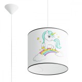 Lampă Suspendată Jednoroagă Multicoloră Din Pvc, Cu 1 Bec Oval, Modernă De Interior.