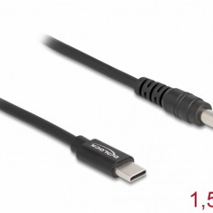 Cablu de alimentare laptop USB type C la DC 5.5 x 2.5 mm 20V/3A 1.5m, Delock 87978