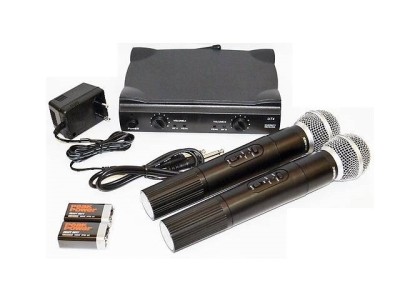 Set 2 microfoane wireless profesionale Shure UHF SM58 foto