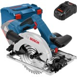 Bosch GKS 18V-57 G + GAL 1880 CV - Fierastrau circular fara acumulatori Li-Ion 18 V - Ah 165x20 mm valiza speciala + Incarcator acumulatori