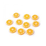 Cumpara ieftin Set 10 ornamente din plastic, diametru 18 mm, Portocale