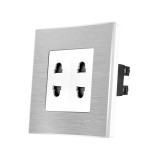 Cumpara ieftin Priza Dubla cu Module Inguste cu Rama din Aluminiu LUXION SmartElectro IntelligentHouse