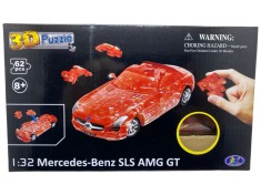 Puzzle 3D Mercedes Benz SLS AMG gt, rosu