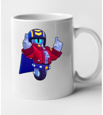 Cana alba personalizata Brawl Star - Stu, INOVATIX&amp;reg;. 330 ml foto