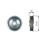 Fulie curea arbore cotit Alfa Romeo Giulia; Fiat 500L, 500X; Jeep Cherokee; Lancia Delta III; Opel Astra H, Signum; Saab 9-3; Suzuki Vitara Motor
