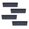 Set 4 jardiniere decorative, antracit, 68.5x17.3x15 cm, Ratolla Case P, Prosperplast