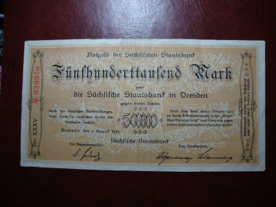 GERMANIA DRESDA 500.000 MARK 1922 foto