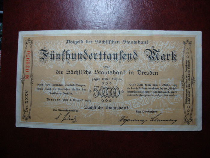 GERMANIA DRESDA 500.000 MARK 1922