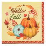 Set șervețele de Masă, Hello Fall, Multicolor, 33x33cm, 20 Bucăți, 2 Straturi