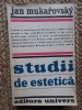 STUDII DE ESTETICA de JAN MUKAROVSKY, 1974