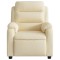 Fotoliu rabatabil electric, crem, material textil - 9