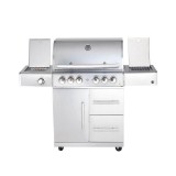 Gratar pe gaz din inox ALL&#039;GRILL Top-Line Chef L 500904-S24, cu 4.2 arzatoare si sertare de depozitare