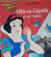 ALBA CA ZAPADA SI CEI SAPTE PITICI: COLECTIA MINI EGMONT - DISNEY, 1992 foto