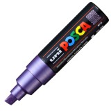 Marker UNI PC-8K Posca, 8.0 mm,varf tesit,violet metalizat