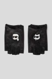 Karl Lagerfeld manusi de piele femei, culoarea negru