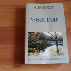 VERSURI LIRICE - MIHAI EMINESCU