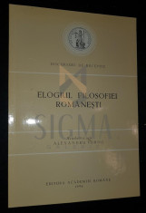 SURDU ALEXANDRU (Dedicatie si Autograf catre PAUL ANGHEL !) - ELOGIUL FILOSOFIEI ROMANESTI (Din &amp;quot;DISCURSURI DE RECEPTIE&amp;quot;), 1994, Bucuresti foto