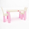 Set masa pentru copii cu 2 scaune MyKids roz deschis, plastic rezistent