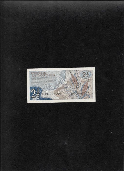 Indonezia 2.5 2 1/2 rupii rupiah 1961 seria097536 unc