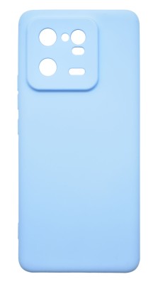 Husa de protectie din silicon pentru Xiaomi 13 Pro, SoftTouch, interior microfibra, Albastru deschis foto