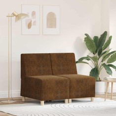 vidaXL Fotoliu 2 pcs Maro 55 x 74 x 82 cm Piele ecologică de suede