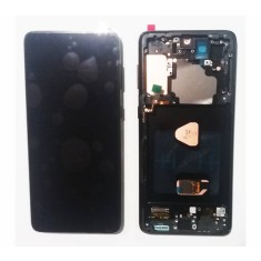 Display ecran cu Touchscreen si Rama pentru Samsung S21 Plus 5G, G996, OLED, Negru