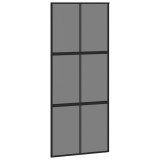 Cumpara ieftin Usa glisanta, negru, 90x205 cm, sticla securizata si aluminiu